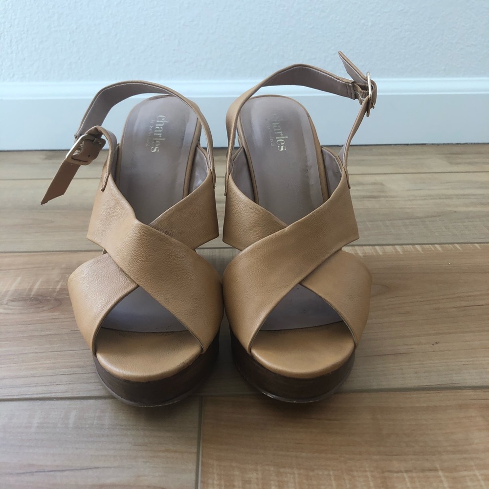 Tan Wedge Sandals
